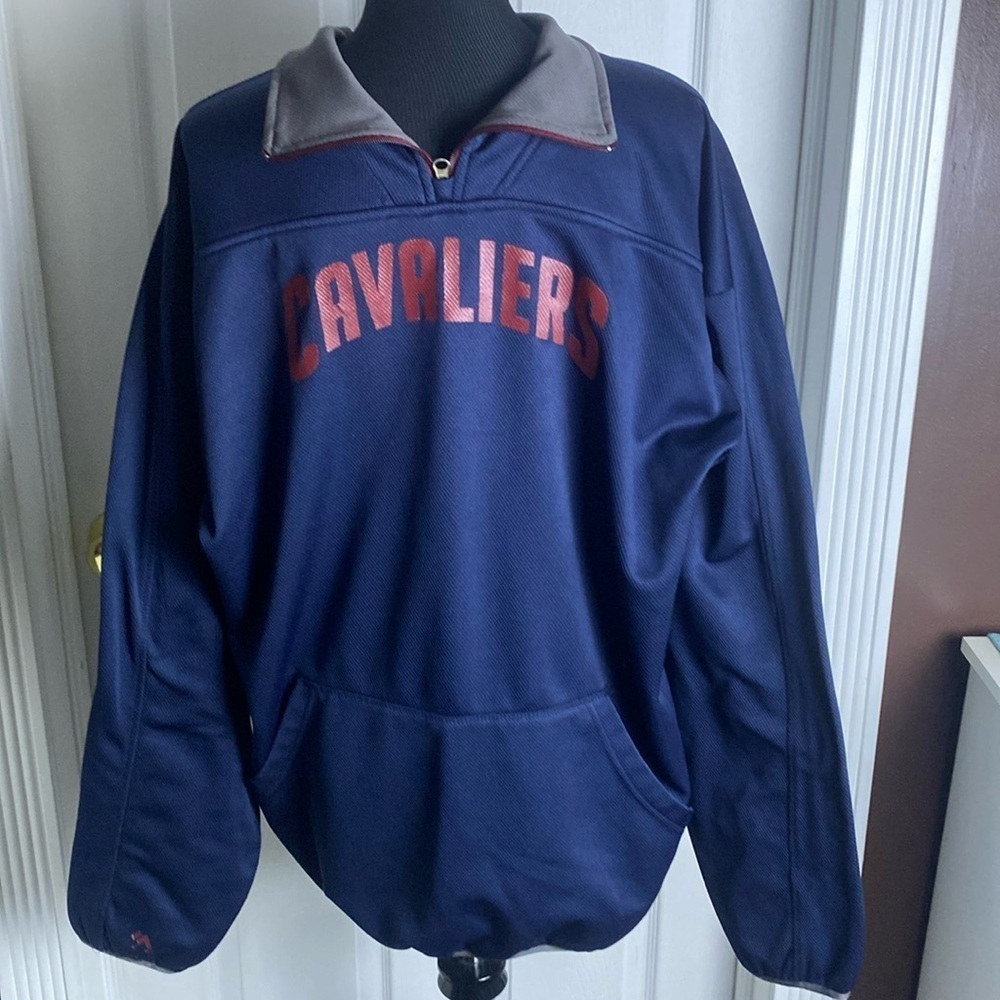 NBA Cleveland Cavaliers Mens Basketball Sweatshirt Blue Maroon Sz 2XL Majestic
